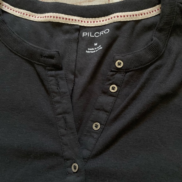 Andie Ribbed Henley Top by Pilcro: Short-Sleeve Edition - Picture 3 of 3